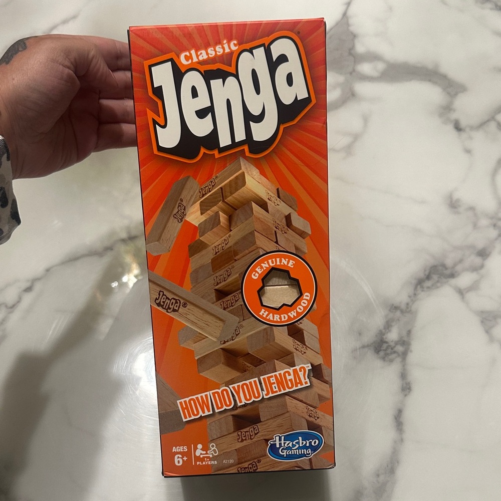 Hasbro Classic Jenga - Orange and Brown